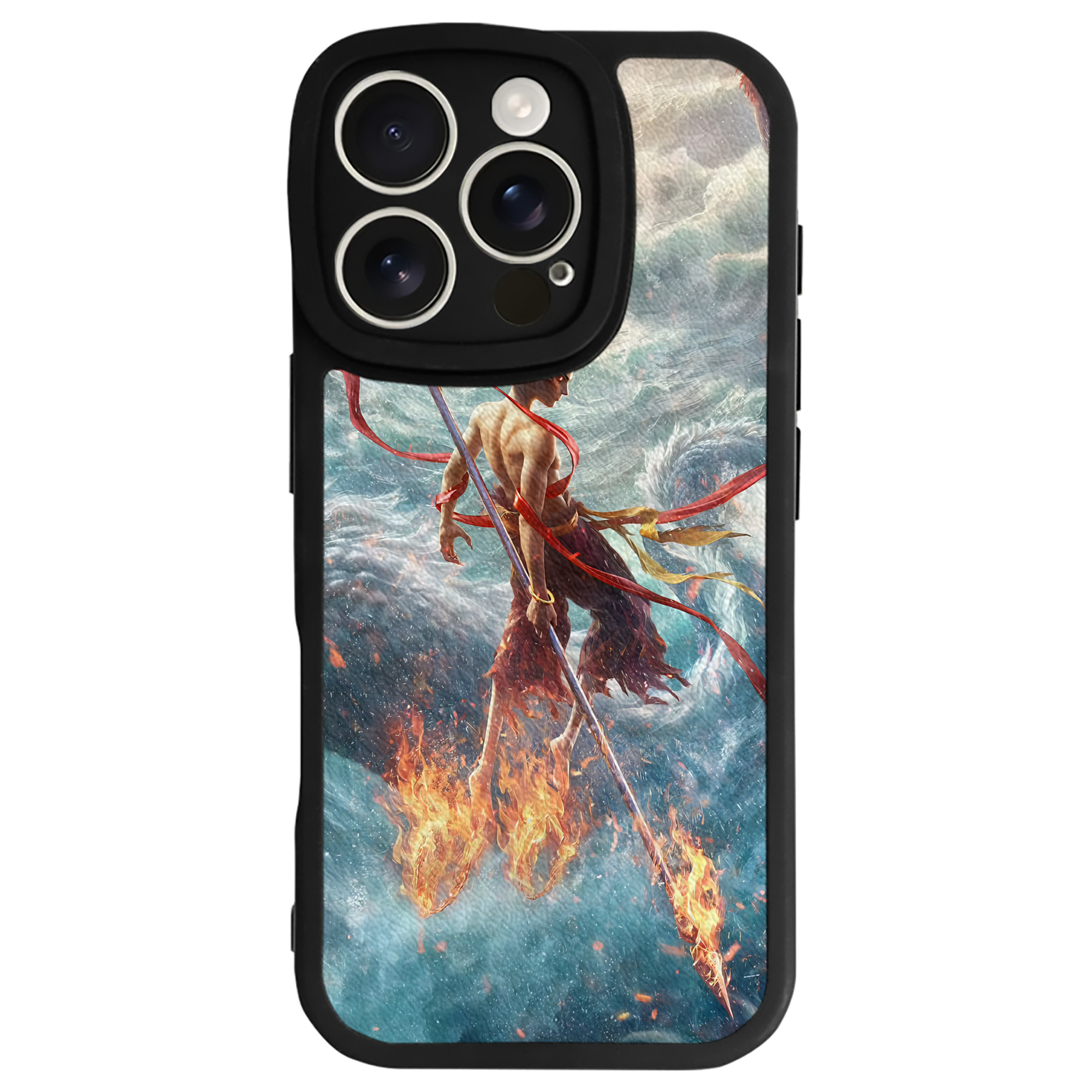 （画像用） Ne Zha 2 ナタ 魔童の大暴れ 【iPhone 16シリーズ対応】シリコンスマホケース（レザー調） 材質：シリコン